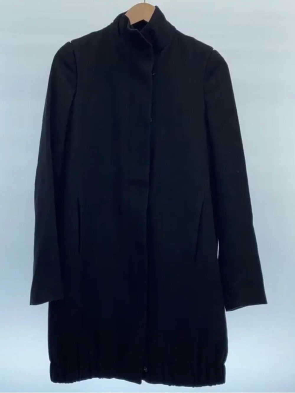 Helmut Lang High neck wool coat